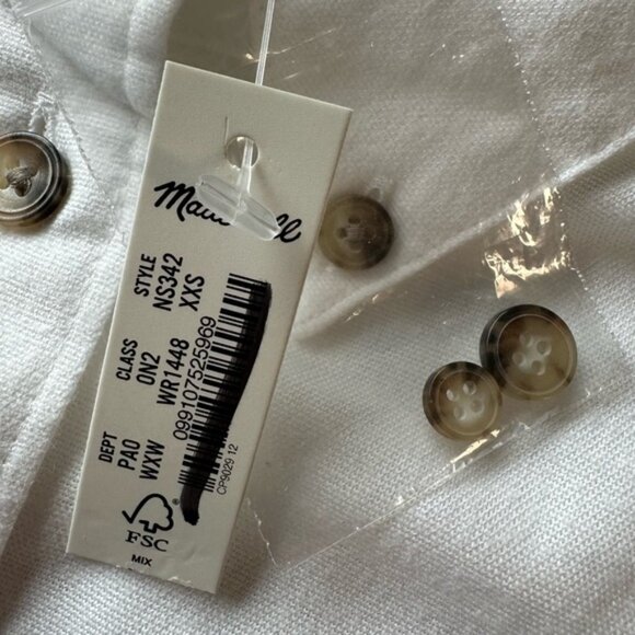 Madewell Button-Up Brushed Oxford Shirt - NWT - Picture 6 of 7